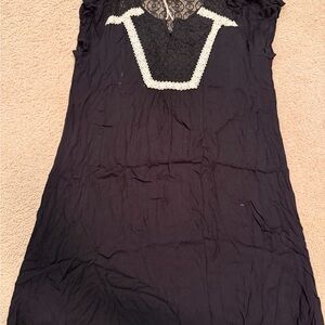 Black Dress with Lace Detail